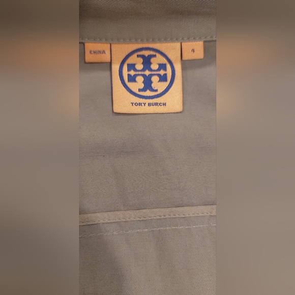 Tory Burch Tan Ruffle Front Trench Coat - Picture 10 of 10